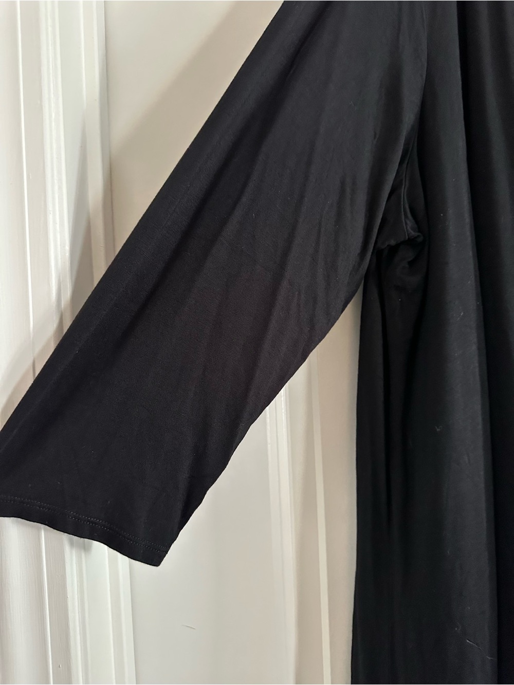 Cable & Gauge Black w/ White Zip Trim Hi-Low Tunic Top, 2X EUC - Picture 5 of 10